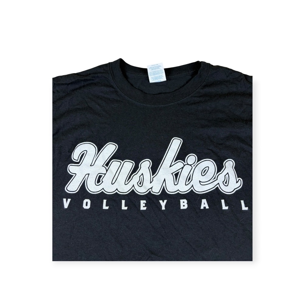 Norther Illinois Huskies Volleyball Graphic T-Shirt Black Medium Short Sleeve